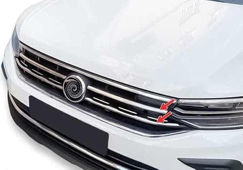 Listas de Parrilla válidas para VW TIGUAN II + Allspace | desde 2020+ Moldura Cromada Acero Inoxidable Embellecedor Cromo Frontal Tiras cromadas de Radiador