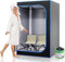 SereneLife Compact Portable Steam Sauna-Detoxify & Soothing Infrared Heated Body Therapy, Energy & Power-Efficient Design, Includes Folding Chair & Heated Foot Pad (Black)