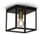 FORCOSO LED Deckenlampe Schwarz 1-flammig - Vintage Quadratisch Deckenleuchte E27 Käfig Moderne Wohnzimmerlampe aus Metall für Schlafzimmer Küche Flur Treppenhaus(Ohne Glühbirne)