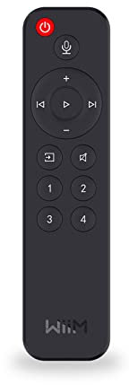 WiiM-Sprachfernbedienung für WiiM Mini und Pro Audio Streamer, Zum Sprechen drücken, 4 Musikvorwahltasten