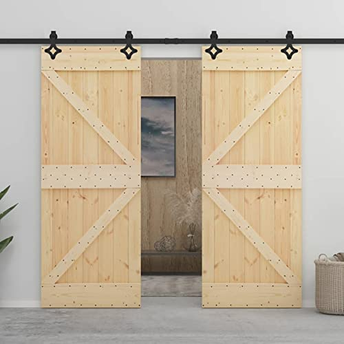 Tidyard skjutdörr med beslag träskjutdörr skjutdörrsbeslag rumsdörr innerdörr trädörr skjutdörrsystem dörr 90 x 210 cm
