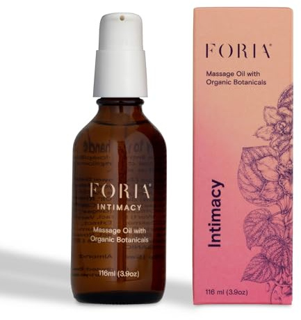 Foria Massage Oil - Organic, Natural Herbal Body Oil with Jojoba - 3.9 Fl Oz