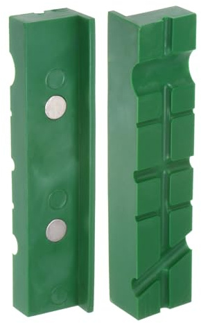 QUARKZMAN Morsa Magnetica per Morsetti 6 Magnete con Scanalature a U Cuscinetti Mascelle Banco Gomma Morbida Coperture Protezione Multiuso per Lavorazione Legno Produzione Gioielli, Verde