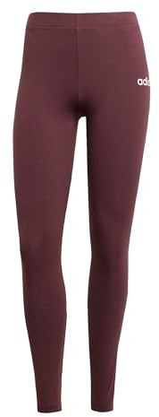 adidas Damen Essentials LINEAR Cotton Leggings, Aurora Ruby/White, XL