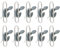 eMagTech 50 Stück Angel-Schlagclips Edelstahl-Angel-Schlagköderclips für Süßwasser-Salzwasser-Seeangeln IMPS-Köderclips