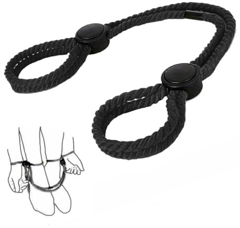 LQIOACU 1 Pezzo Manette per coppia, Frustino bondagerie, Manette bondange, Nero