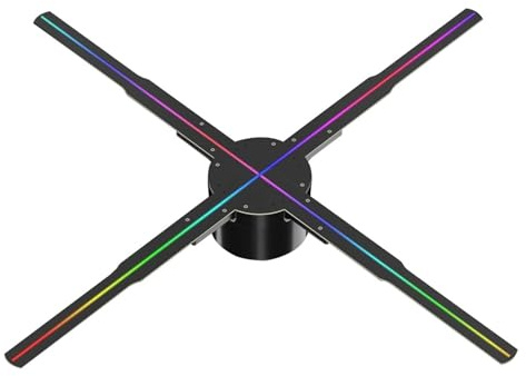 50 cm/19,7 tum 3D holografisk projektor, bar Restaurang julhelgsdekoration Fläktskärm LED holografisk reklamskyltbelysning Enkel hantering