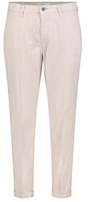 MCA Damen Chino Turn Up Straight Jeans, per Pack Beige (Ivory PPT 208R), W34 (Herstellergröße: 34/Ol)