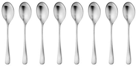 Robert Welch Radford Satin Small Coffee Spoon, Set of 8. Suitable for Espresso, Small Coffee. Made from Stainless Steel. Dishwasher Safe.
