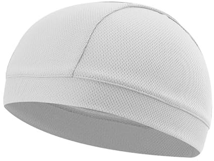 TOPTIE Skull Caps Cooling Stretch Mesh Beanie Sweat Wicking Helmet Liner-White