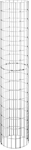 XIAOGUANG Gabionen-Hochbeet, Kräuterspirale, Hochbeet Im Garten, Pflanzkübel, Pflanzsteine, Rund Verzinkter Stahl Ø30x150 cm