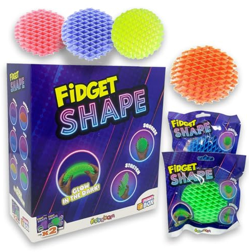 #sbabam FUNNY BOX Fidget Shape Giochi per Bambini, 2 Pz Fidget Toys Giocattoli Antistress, Brillano al Buio e Cambiano Forma - Regalo Bambina e Bambino, Gadget Compleanno Bambini