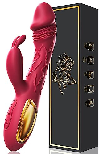 Vibratoreper Donna Professionale Sexytoysys Uomo Piccolo Dildo Realistico Sexytoysys Vibratore per Donna Punto Vibratori Pene Sexyshop Sextoysdonna Aggiornato con Massaggiatore di (Rosso)