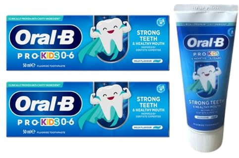 Oral B Pro Kids 0-6 Years Mild Flavor Fluoride Toothpaste, 100ml (2 x 50ml)