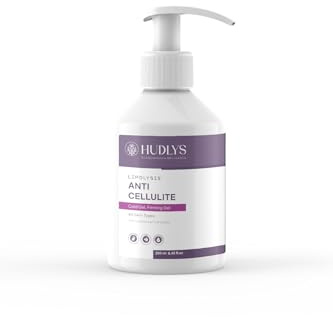 HUDLYS Vegan Anti-Cellulite Cold Lipolysis Gel 250ml – Natural Ingredients Firming Cream for Stretch Mark & Orange Peel Reduction, Moisturising, Slimming, Sculpting & Skin Tightening