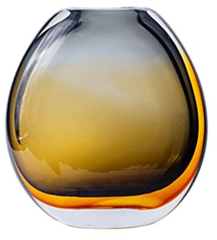Dekorativ vas Blomvas, Nordic Style Glass Vase Amber Gradient Terrarium Containrar Arrangemang Vase Bröllopsdekoration Hem Vardagsrum Vaser Kök Arrangemang Bröllopspresent(28 * 9 * 23cm)