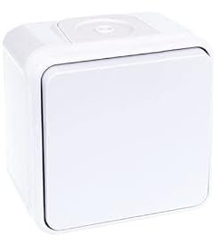 Bouton poussoir Oxxo - 1 poste - 10AX - 250V - Blanc