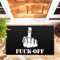 JOOCAR Door Mat Funny The Simple and Crude Fuck Off Door Mats for Indoor, 40x60 cm, Non-slip Entrance Rug Machine Washable Soft Doormats for Kitchen Bathroom Bedroom