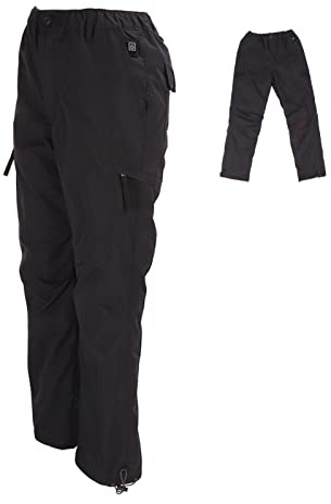 Pantalones Calefactables para Hombres, Mujeres, USB, Pantalones Calefactores Eléctricos, 3 Niveles, Cintura Elástica Ajustable, Pantalones Calefactables a Prueba de Lluvia para Escalada Al Aire (XXL)
