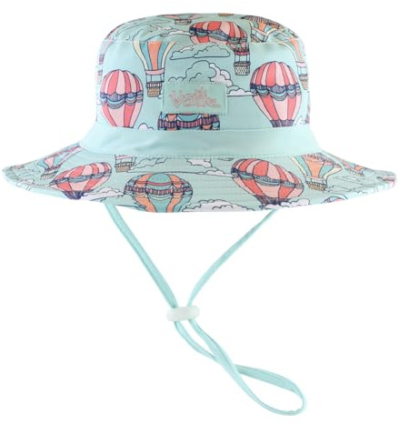 UV SKINZ UPF 50+ Baby Girls' Swim Hat - Balloon Chase - 2T