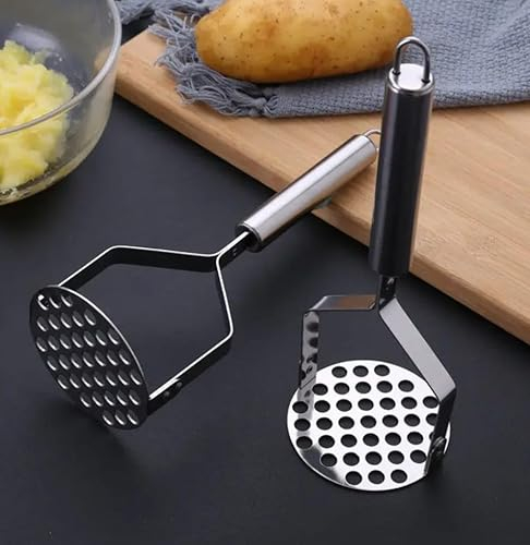 Presse-Purée et Broyeur de Fruits et Légumes - Gadget Cuisine en Acier Inoxydable de Qualité Supérieure, Idéal pour Préparation Nourriture Bébé et Purée Maison