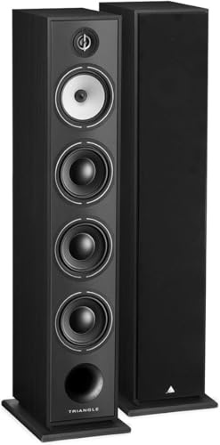 Triangle - Altoparlante Colonna Hi-Fi BOREA BR09 - Potenza Massima 170W - Sensibilità 92 dB/W/m – Speaker da 16 cm – Musica e Home Cinema Versatili - 206 x 1095 x 314 mm - Nero (Coppia)