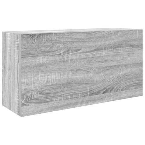 vidaXL Bad-Wandschrank Grau Sonoma 80x25x40 cm Holzwerkstoff, Bad-Hängeschrank, Hängeschrank Badezimmer, Wand-Badschrank, Hängeschrank Bad