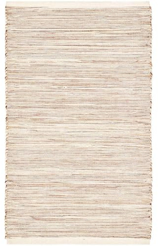 Pierre Tappeti Tappeto NATURAL AVORIO tinta unita stile kilim effetto fibre naturali 100% cotone annodati a mano, passatoia stuoia cucina multiuso lavabile cm.55x180