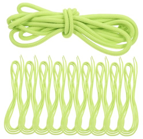 Mobestech Fil à Perles Polyester pour Garçon Et Filles, Lacet De Perles 200cm Vert, Cordon à Enfiler pour Jeux Éducatifs en Maternelle, Développement Motricité Fine, Lot de 10 Pièces