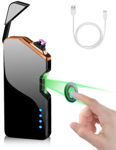 Umllpet Mechero electrónico recargable con puerto USB, resistente al viento, sin llama, para velas, regalos para hombres, papá, hombres, abuelos, mujeres, cumpleaños, encendedor eléctrico