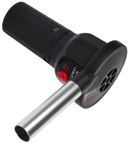 Zerodeko Soplador Barbacoa Portátil con Ignición Rápida Ventilador Ligero para Camping y Cocina al Aire Herramienta Multifuncional para Fuego y Agarre Ergonómico