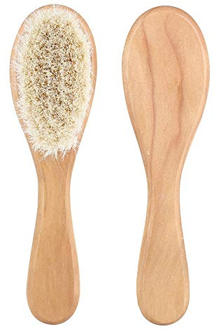 Spädbarn hårborste, giftfri naturlig gethår hälsosam babyborste, premiummaterial kvinnor för baby män gammal man