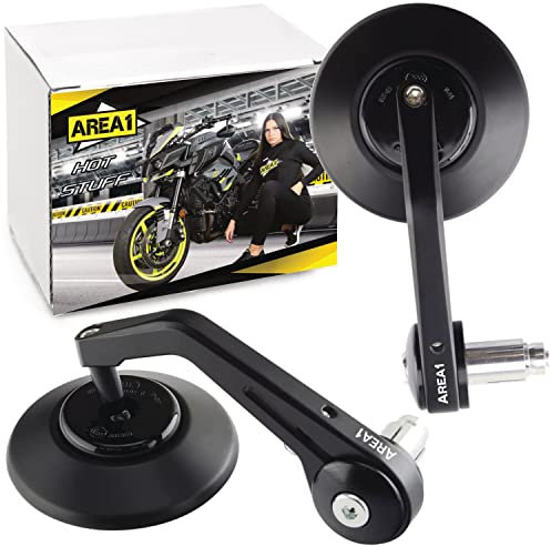 Area1 Motorrad Spiegel Lenkerendenspiegel CNC kompatibel mit CMX 1100 kompatibel mit CMX 500, kompatibel mit CMX 250 kompatibel mit (V53)