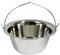 troph-e-shop Ungarischer Gulaschkessel Topf Edelstahl Hordentopf Servierkessel Suppentopf 30 Liter, Silber