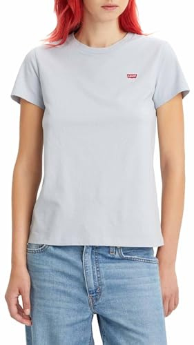Levi's Women's The Perfect Tee- Core Chesthit Logo T-Shirt, Zen Blue, XXS