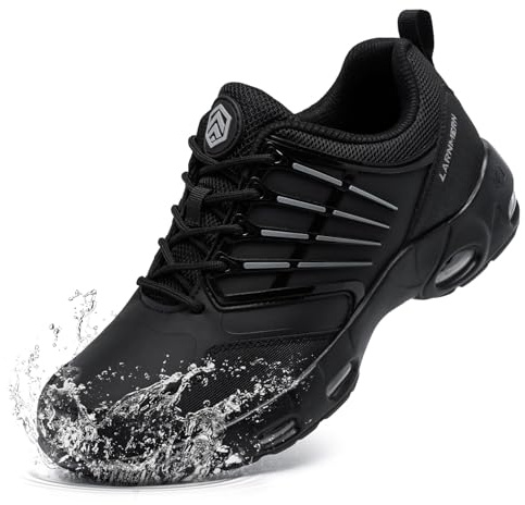 LARNMERN Zapatillas de Cocina Antideslizante Hombre,Negro,42 EU