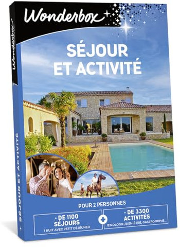 Wonderbox - Séjour + Activité - Coffret Cadeau - Idée Cadeau Séjours