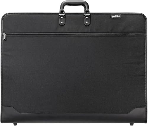 Speedball Universal Heavy Duty Art Portfolio Carrying Case with Handles for Storing and Transporting Artwork, Sketch, Drawing and Canvas, Black, 23 x 31 Inches