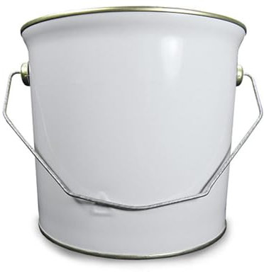 Empty 2.5 Litre Metal Paint Bucket Tin Can Complete With Lid, 2500ml Storage Container for Solvent Paints