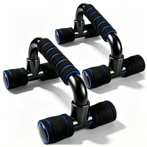 Maniglie per flessioni, per esercizi di fitness, parallele, con impugnature in schiuma per allenamento di forza, esercizi di petto, fitness, sport con pesi, costruzione muscolare