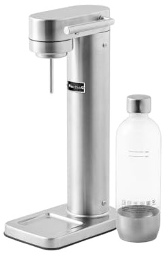 Gasificadora de Agua Fizz Club H2O con Embudo Desmontable y Botella, Acero cepillado