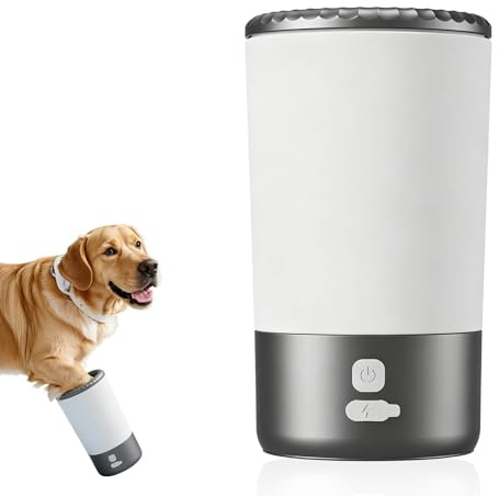 BORDEAG Pulisci Zampe Cane, Automatico Lava Zampe per Cani, Pulitore Zampe per Cani con Setole Morbide in Silicone, Pulitore per Zampe per Canis per Lavare Piedi di Canis e Gatti