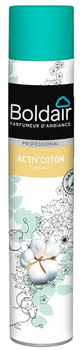 BOLDAIR - Désodorisant Aromathérapie activ' coton - Spécial forme & bien être - Anti allergies - Pulvérisation sèche - sans retombées humides - 500ML - Fabrication française