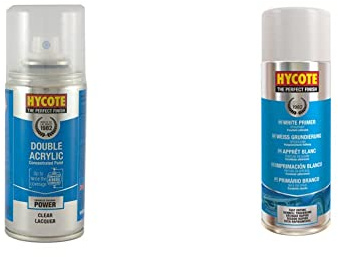 Hycote Clear Lacquer 150ml & White Primer 400ml