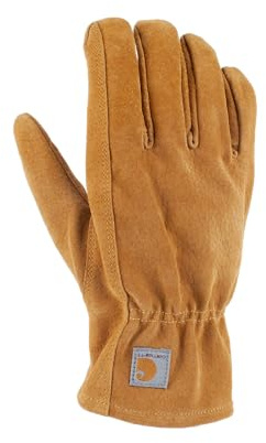 Carhartt Par de guantes de cuero con puño abierto para hombre, Cebada, M