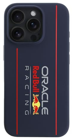 CG MOBILE Red Bull RBHMP16L24SIOLRV Hülle für iPhone 16 Pro 6.3 Zoll Marineblau Lizenziert Silicone Vertical Logo MagSafe-kompatibel