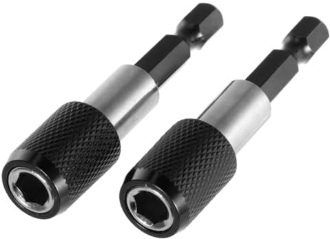 QUMIIRITY Barra Di Prolunga a Sgancio Rapido Magnetica Da 60 Mm Asta Di Prolunga Porta Punte Per Cacciavite Da 1/4 Di Pollice Per Trapano e Avvitatori Utensili Per Uso Professionale e Fai-da-te
