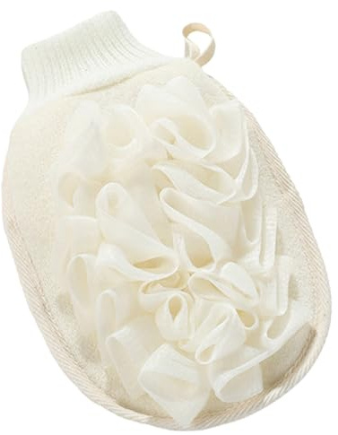 TOGEVAL Exfoliating Bath Towel Skin Scrubbing Gloves Bath Mittens for Shower Exfoliator Back Scrubbers for Adults Use in Shower