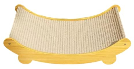 Javoryxh Tablero Rascador para Gatos Tablero De Madera Tumbona Sisal Poste Entrenamiento Patas Juguete Entretenido Tumbona Gatos
