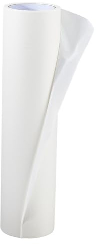 SUPERFINDINGS Ruban De Masquage 0.4x20m Papier Texturé Adhésif Polyvalent Blanc Pour Peinture Artistique Rouleau Protecteur Pochoir Couvre Plinthe Arts Plastiques Décoration